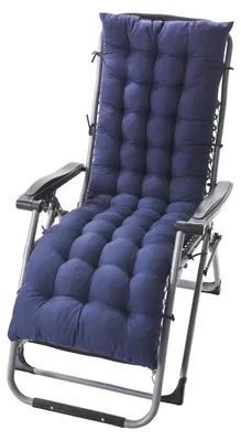 Immagine prodotto di Cuscino per poltrona da giardino, 155 x 48 x 8 cm, colore blu navy