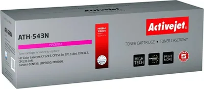 Produktbild von Activejet ATH-543N Tonerkartusche (Ersatz für HP 125A CB543A, Canon CRG-716M; Höchste; 1600 pages; magenta), 1500 Seiten, Magenta, 1 Stück(e)