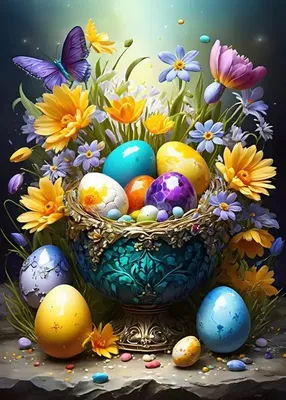 Productafbeelding van BlueBird - Puzzel: Paaseieren en bloemen - 500 stukjes