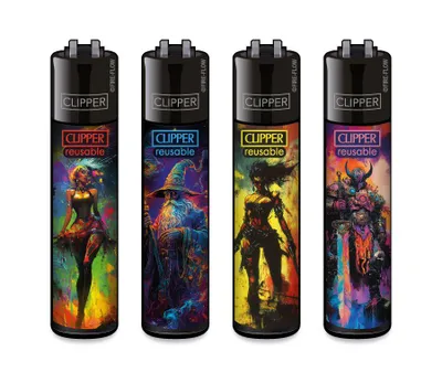 Produktbild von Clipper Feuerzeug 4er Set FFX Fantasy