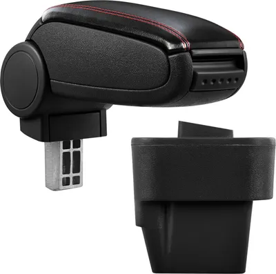 Immagine prodotto di Copri bracciolo centrale in pelle nero / rosso per Opel Astra H 2004-2010
