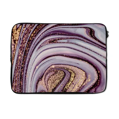 Produktbild von MuchoWow® Laptop Hülle 13 Zoll Marmor - Rosa - Gold - Glitter - Marmoroptik - Luxus Laptoptasche - Laptophülle - Sleeve - Rundumschutz