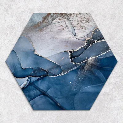 Produktbild von Glas-Herdabdeckplatten Glaskeramikkochfeld-Abdeckung Spritzschutz Glas hexagon 40 cm Marmor bunt