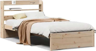 Imagen del producto de Estructura de cama vidaXL con cabecero, sin colchón, 75x190 cm