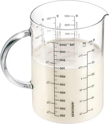 Produktbild von Famanu Messbecher 1 Liter - Hitzebeständiges Borosilikatglas