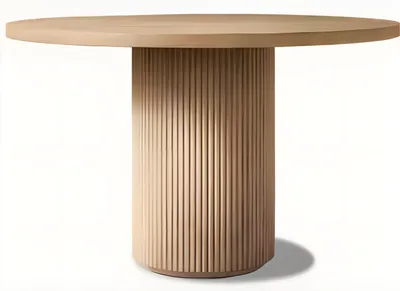Produktbild von Massivholztisch modern Säulengestell Naturtöne Wohnzimmertisch