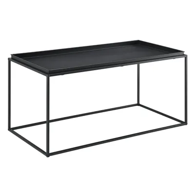 Produktbild von Couchtisch 47cm x 100cm x 50cm Beistelltisch Industriedesign Sofatisch mit Metallgestell Wohnzimmertisch Schwarz [en.casa]