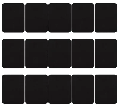 15 Aufbügelbare Baumwoll-Flicken, schwarz, 12,5 × 9,5 cm, selbstklebend