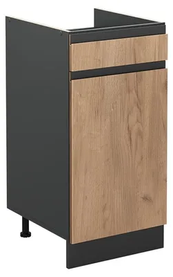 Produktbild von Küchenunterschrank Vicco R-Line Goldkraft Eiche/Anthrazit 40 cm ohne Arbeitsplatte, Model 61041