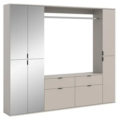 Productafbeelding van Garderobeset Project X 3 | Kasjmier/Spiegeldeuren | 3-delig
