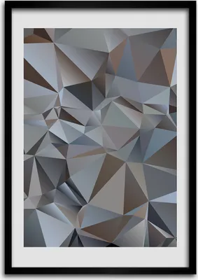 Produktbild von Bild - Bilderrahmen - Foto - 70 cm x 100 cm - MDF - Rahmen - Wandkunst - Abstraktion Dreiecke