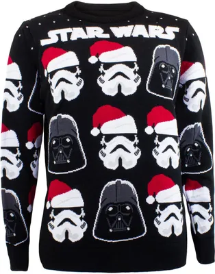 Produktbild von Star Wars Sweatshirt Christmas Jumper Darth Vader / Stormtrooper Größe S