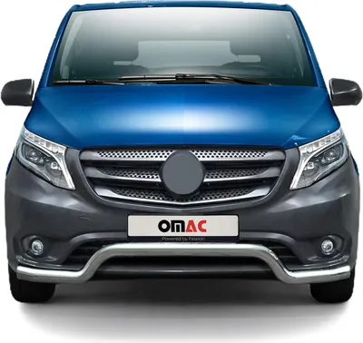 Immagine prodotto di Barra di protezione paraurti anteriore per Mercedes Vito W447 2014-2025 argento ABE acciaio