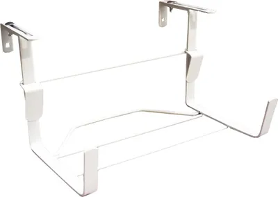 Image de Louis Moulin Support pour jardinière en fer plat, fixations réglables, 35 x 18 cm, blanc, décoration de jardin