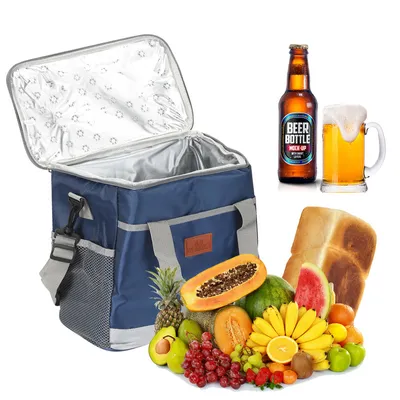 Image de Sac isotherme Jopassy léger et imperméable Sacs isothermes avec accumulateur de froid Sac de pique-nique 15 litres, Marine