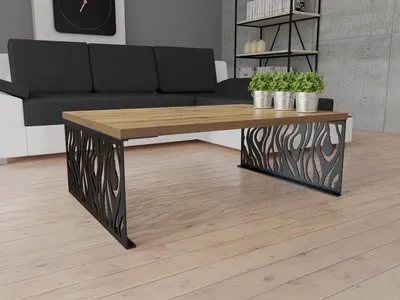 Obrázek produktu pro Konferenční stolek DORLIP 2 - matný černý / imitace dubu