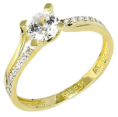 Produktbild von Glare915 Gold Ring für Damen, Größe 51, Bandbreite 1,7 mm, Oberseite 5,2 mm