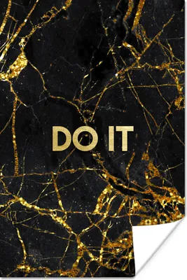 Produktbild von MuchoWow® Poster Zitate - Motivation - Gold - Marmor 40x60 cm - Plakate für die Wand - Poster Babyzimmer