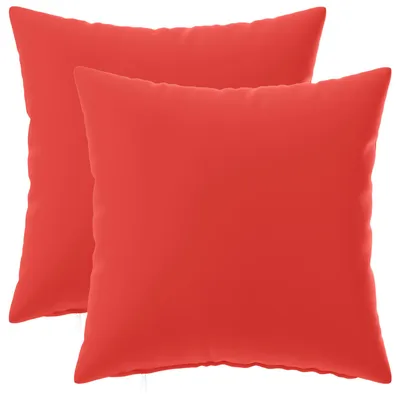 Obrázok produktu pre vidaXL Vankúšový poťah, 2 kusy, farba: červená, materiál: polyester, rozmery: 50 x 50 cm