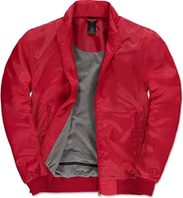 Produktbild von B&C JM963 | Herren Jacke Trooper Blouson - Farbe: Red/Warm Grey - Größe: M