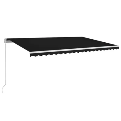 Obrázek produktu pro Ručně zatahovací markýza s LED světlem 500 x 300 cm antracitová