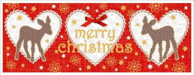 Obrázok produktu pre Artebene Karte Präge-Christmas-Bambis-21x8 cm