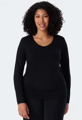 Produktbild von Schiesser Damen Langarmshirt Gr. 46  blau
