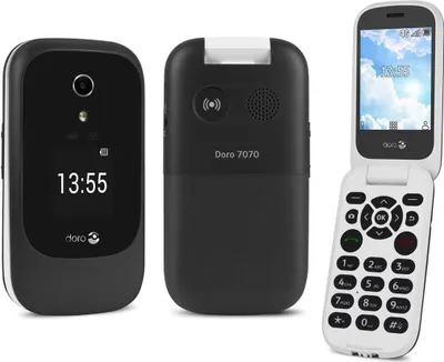 Obrázok produktu pre Doro 7070 Tasten Klapphandy LTE WiFi MicroSD Slot Bluetooth Notruftaste KaiOS App Store