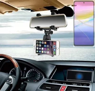 Produktbild von K-S-Trade Smartphone Halterung kompatibel mit Vivo Y37 Pro 5G Rückspiegel Halterung schwarz Auto Halterung KFZ Halter