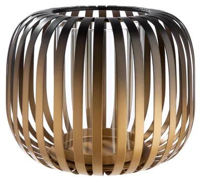Produktbild von Gilde Windlicht, "Dogma", Metall, goldfarben, VE 2, H. 17 cm, D. 21 cm