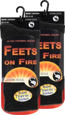 Produktbild von Stark Soul® Thermo Socken  2er Pack FEETS on FIRE 41-45 Grau