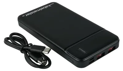 Image de Batterie externe 10 000 mAh, noire, avec écran LED
