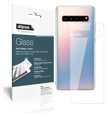 Produktbild von 2x Schutzfolie für Samsung Galaxy S10 5G Rückseite - Anti-Shock 9H Folie dipos Glass Kunststoffglas