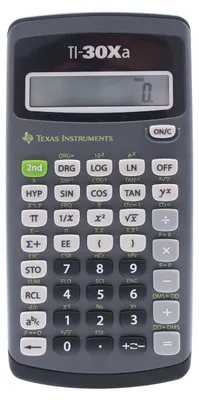 Image de Texas Instruments TI-30Xa Calculatrice de poche Calculatrice scientifique Noir, Gris