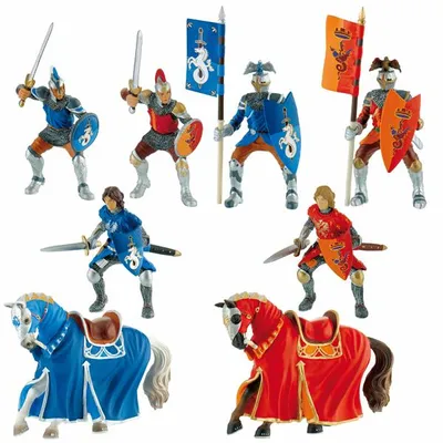 Produktbild von Eduplay Ritter Spielfiguren Set - 8 Stück - Lernspielzeug
