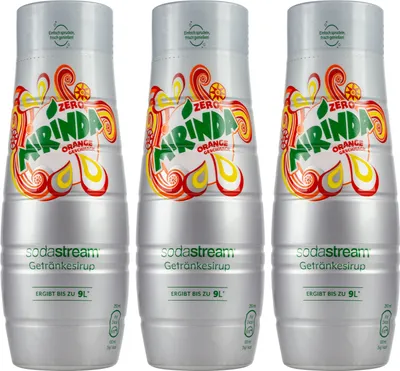 Image de SodaStream Sirop pour boissons Mirinda sans sucre, 440ml, 3 pièces