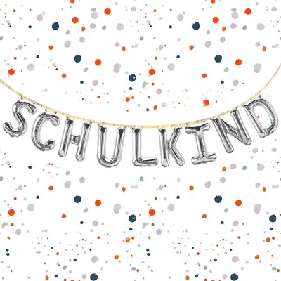 Produktbild von Folienballon Schriftzug Schulkind, Silber, ca. 40 cm für Luftbefüllung