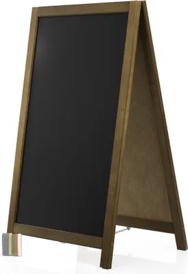 Produktbild von Kundenstopper mit Holzrahmen 56x45x93cm Dunkelbraun Dekorativ