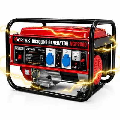 Image de Générateur, groupe électrogène VGP2800 Vertex, 2,8 kW, monophasé, système de régulation AVR, générateur à essence