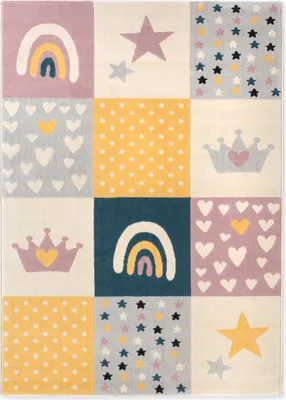 Produktbild von Kinderzimmerteppich rechteckig MIX Mehrfarbig, 120 x 170 cm