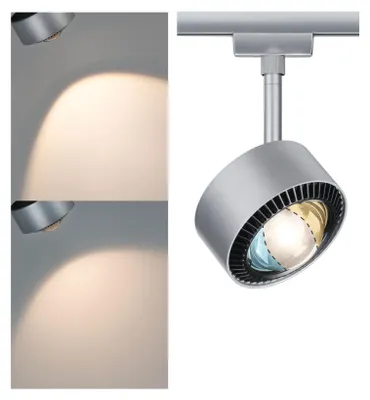 Zdjęcie produktu dla URail Reflektor szynowy Aldan, pojedynczy  500 lm, 8 W, biały, z przełącznikiem  230 V, chrom matowy