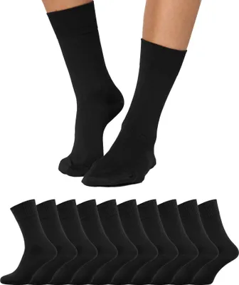 Produktbild von NUR DIE Herren Freizeitsocken 10-Pack Bambus Socke - schwarz - Größe 43-46