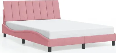 Zdjęcie produktu dla Rama Łóżka Bez Materaca, Hanko, Różowa, 120X200 Cm, Aksamitna Lumarko!