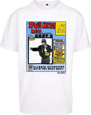 Image de Pánské tričko Mr. Tee Eazy-E RAP Magazine Oversize Tee blanc - S