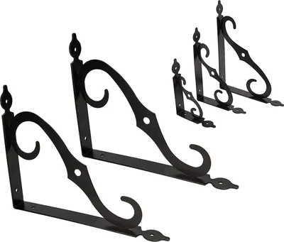Image de KOTARBAU Support d'étagère 190 x 240 mm 2 pièces en acier Raccord d'angle Console murale Agrafe Support d'angle Support d'étagère Console de meuble à charge lourde