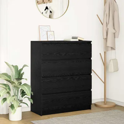 Produktbild von vidaXL Sideboard Schwarz Eichen-Optik 80x35x99 cm Holzwerkstoff