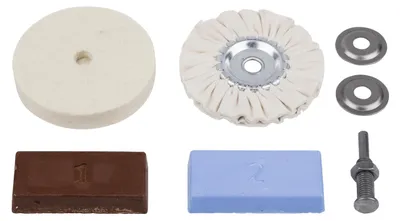 Produktbild von wolfcraft Hobby-Polierset - zum Polieren von Metalloberflächen