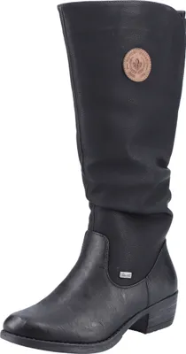 Produktbild von Rieker Damen Stiefel Langschaft Blockabsatz 93157, Größe:42 EU, Farbe:Schwarz