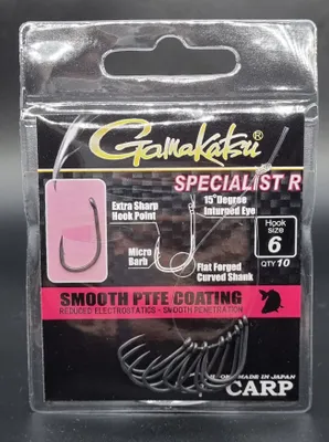 Produktbild von Gamakatsu Specialist R Hook - 10 Karpfenhaken, Größe:8