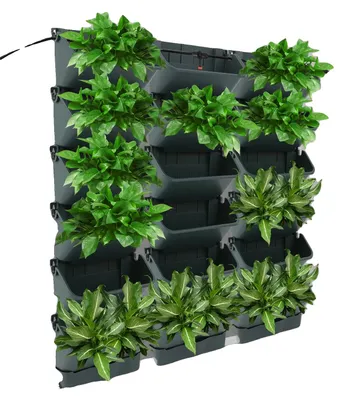 Obrázek produktu pro Vertikální nástěnný květináč, automatický zavlažovací systém, prostorově úsporný design, zelený